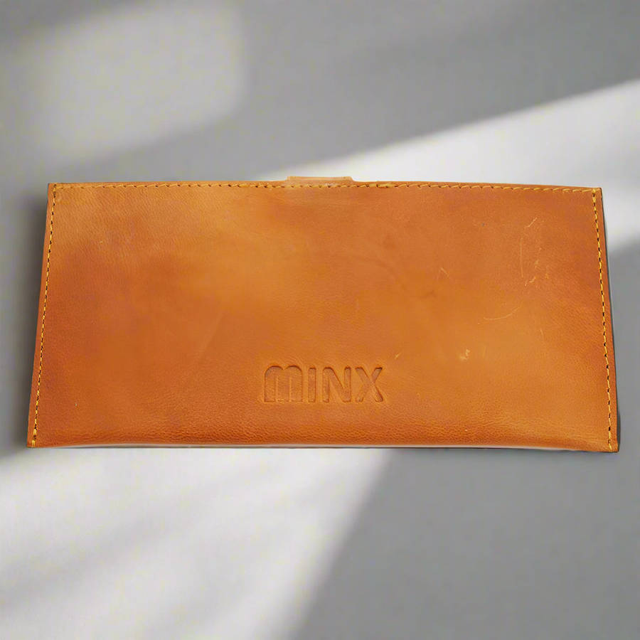 Sleek Tan Leather Ladies Wallet