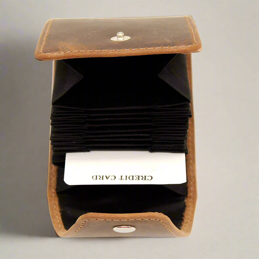 Concertina Leather  Card Holder