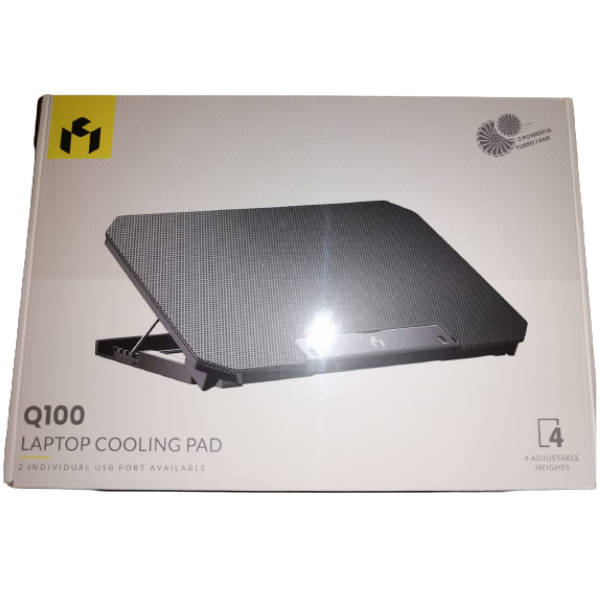 Ergonomic Laptop Cooling Stand | Powerful Cooling, 4 Height Adjustable Levels, Dual USB Port | Sl...