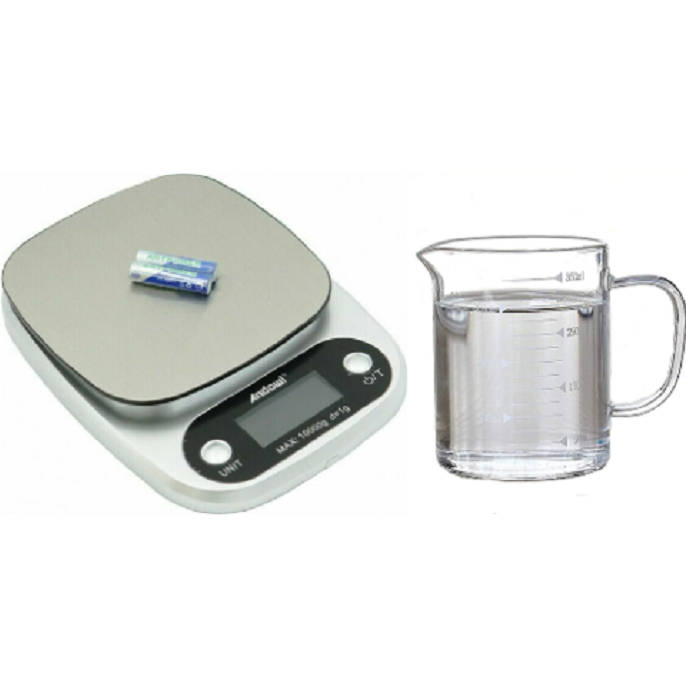 Digital Scale and Borosilicate Measuring Jug (350ml) Combo