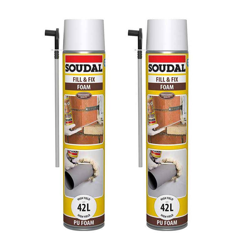 SOUDAL Fil and Fix Polyurethane Foam 500ml ( 2 Pack )