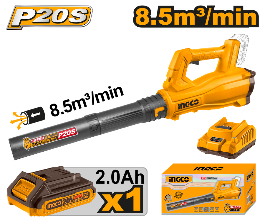 Ingco Cordless Leaf Blower 20V Kit