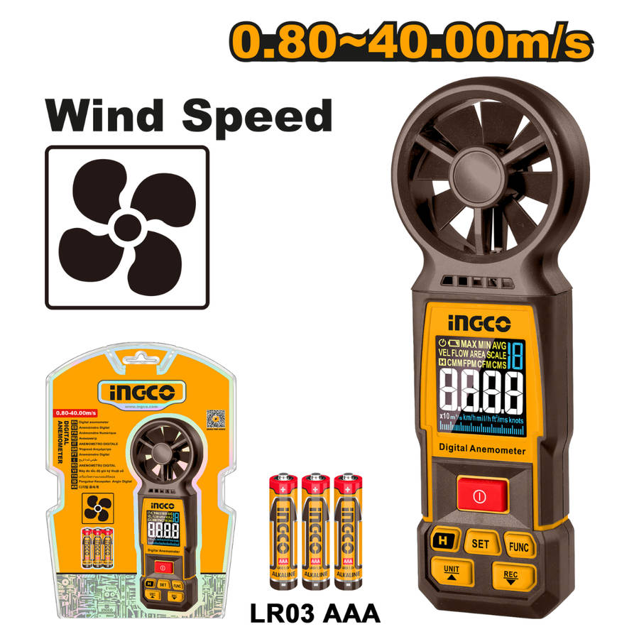 Ingco Digital Anemometer with batteries