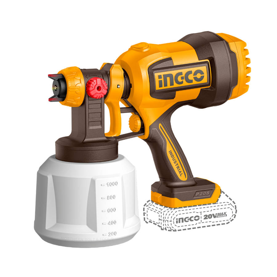 Ingco Cordless Spray Gun 1L 20V (Tool only)