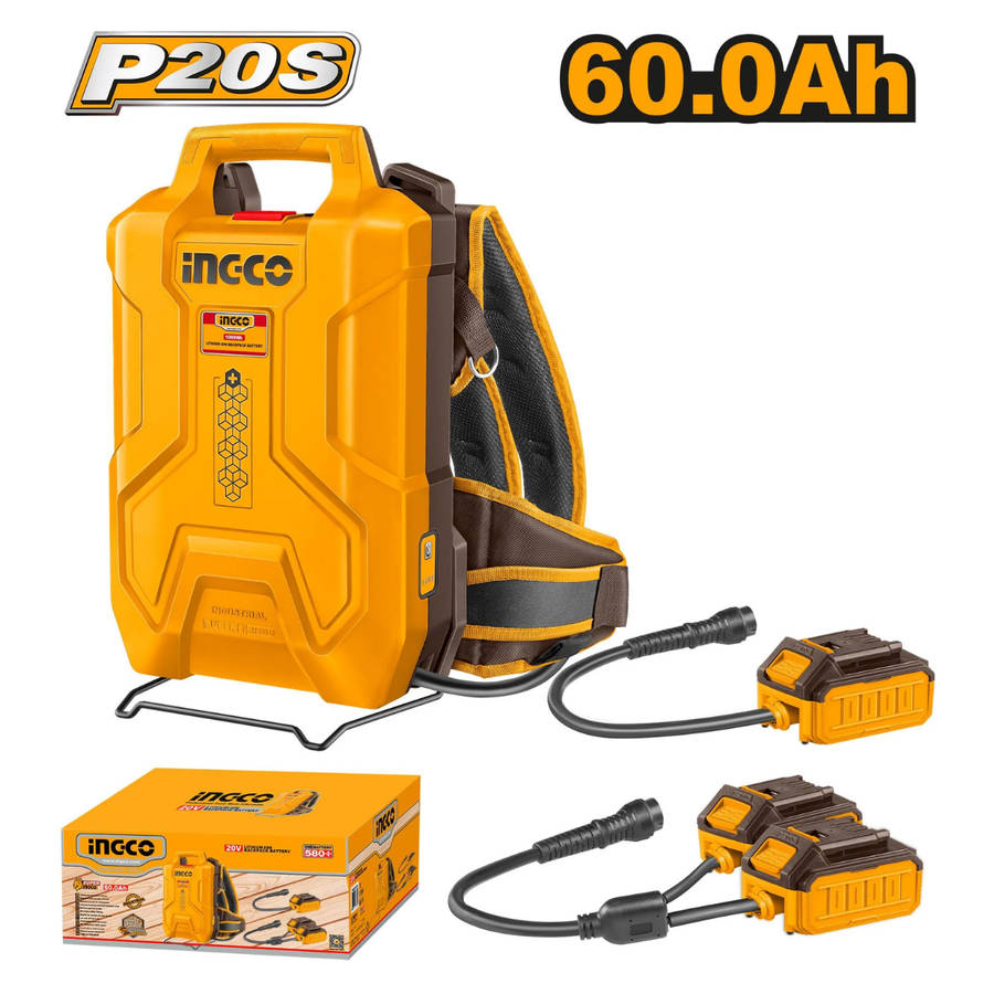 Ingco 60Ah Lithium-Ion Battery Backpack