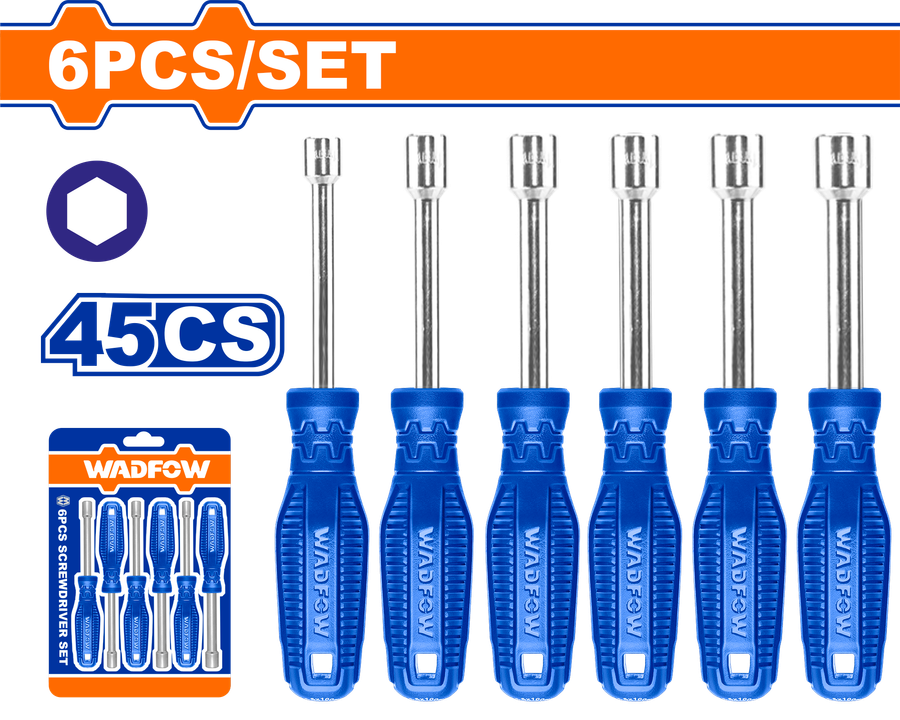 Wadfow Nut screwdriver set 6 Piece