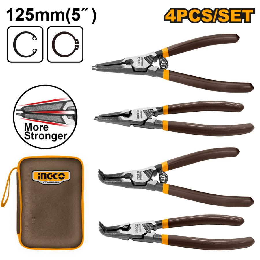 Ingco 4 Pieces circlip pliers set