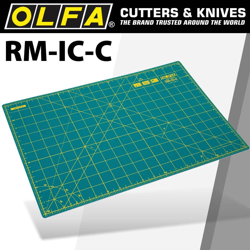 Olfa Mat Rotary 450 X 300Mm Metric & Inch Double Sided -