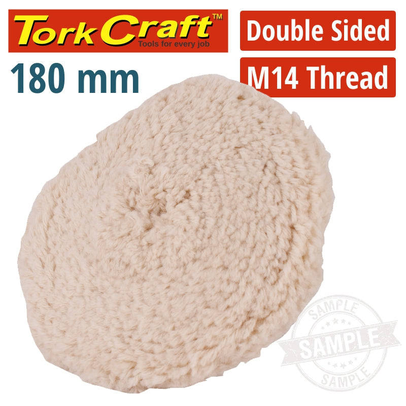 Tork Craft Double Sided Wool Buff 7' 180Mm With M14 Thread -