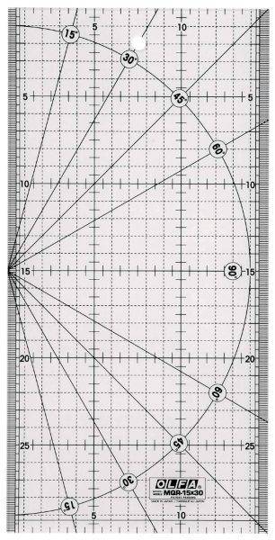 Olfa Metric Quilt Ruler 15Cm X 30Cm - Metric Grid DEFAULT TITLE
