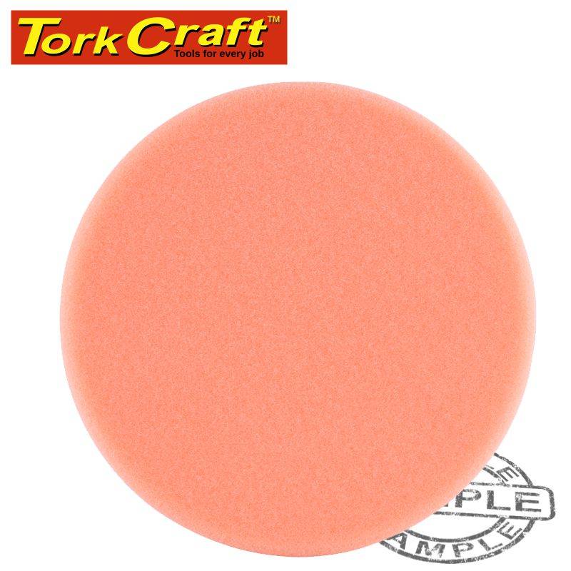 Tork Craft Foam Pad Hook And Loop Orange Sponge 150Mm 6' Light Compounding
