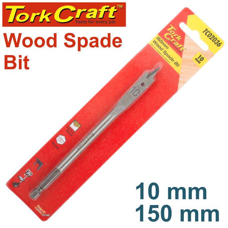 Tork Craft Spade Bit 10Mm 150Mm DEFAULT TITLE