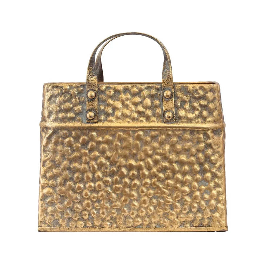 Basket - Gold Metal Handbag