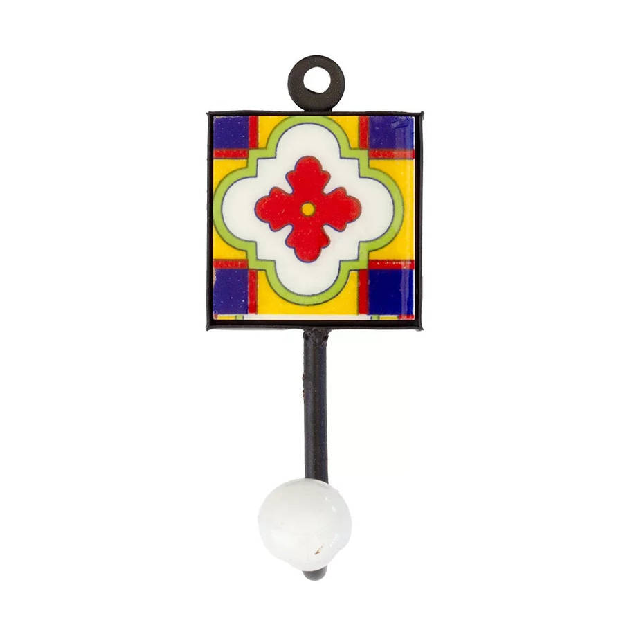 Ceramic Hook - Single Multi Colour
