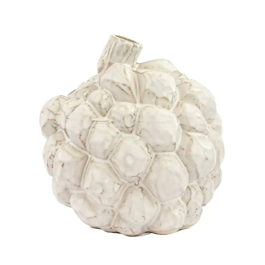 Ceramic Ornament - Garlic Bulb White 16cm