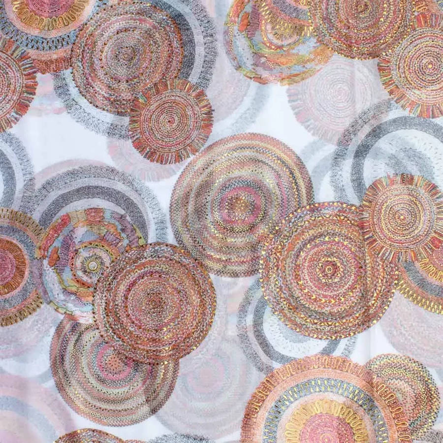 Scarf - Golden Circles Light