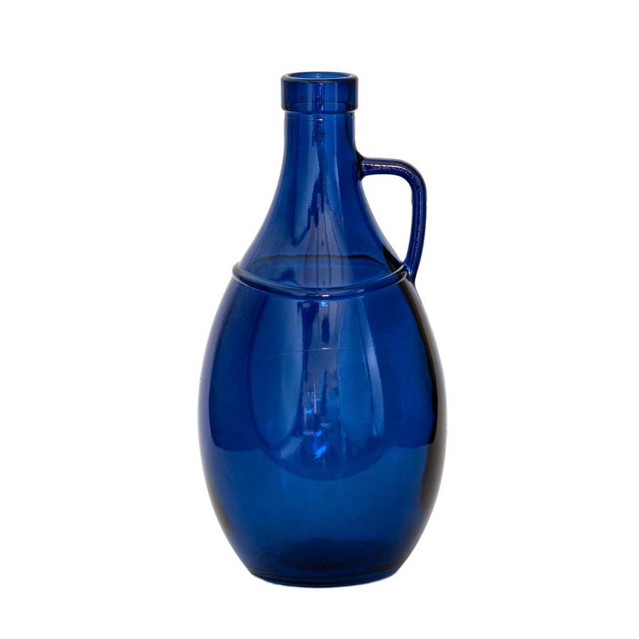 Glass Vase - Recycled Material Jug Blue