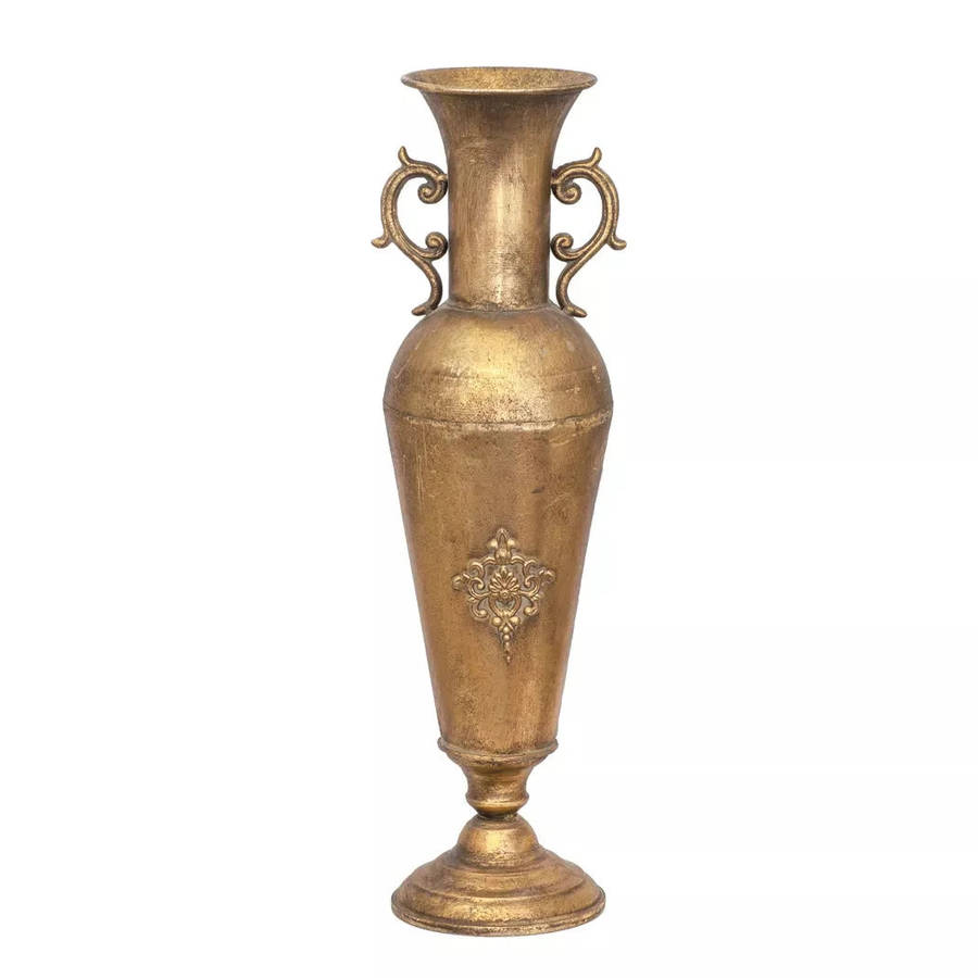 Metal Vase - Tall Gold 59cm