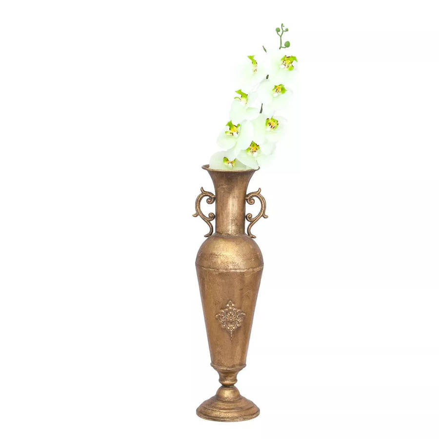 Metal Vase - Tall Gold 59cm