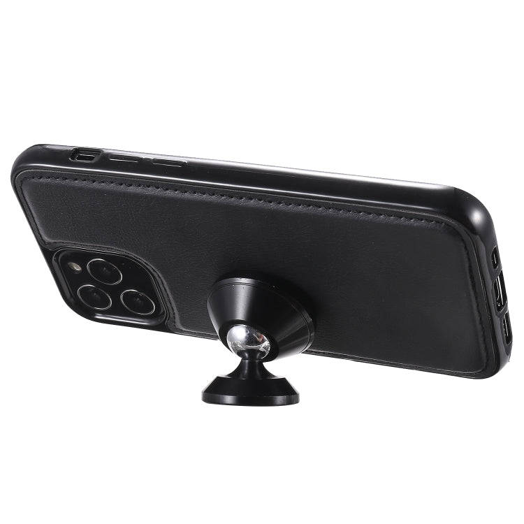 For iPhone 12 / 12 Pro 2 in 1 Solid Color Detachable PU Leather Case with Card Slots & Magnetic H...