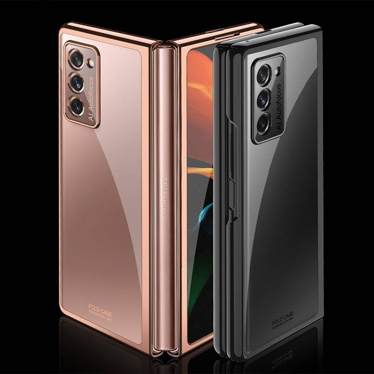 For Samsung Galaxy Z Fold2 5G GKK Straight Edge Phantom TPU + Plating Protective Case(Gold)