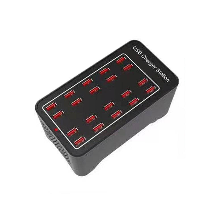 100W 20 USB Ports Fast Charger Station Smart Charger, AC 110-240V, Plug Size:EU Plug