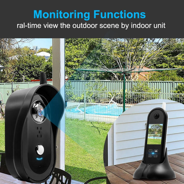 TS-999A2 Wireless Digital Video Door Phone Doorbell with 2.5 inch Display Screen & Antenna, Suppo...