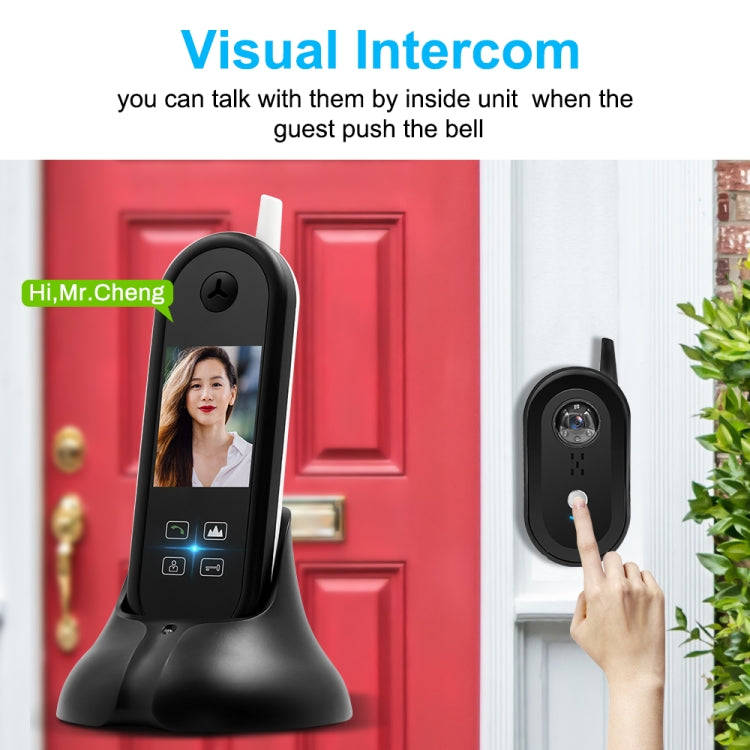 TS-999A2 Wireless Digital Video Door Phone Doorbell with 2.5 inch Display Screen & Antenna, Suppo...