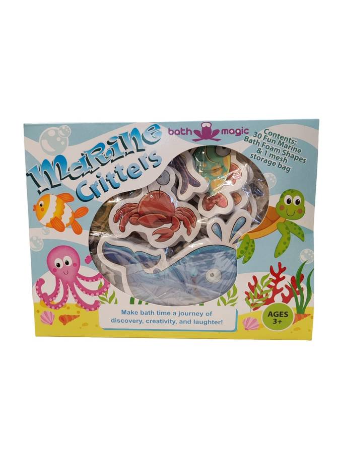 Marine Animal Sticky Bath Magic Foam Critters (30 pieces) by Fizzles