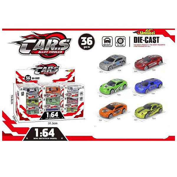 1:64 Die Cast Metal Cars 6 Pack- Individually Boxed - Assorted Design Toy Cars