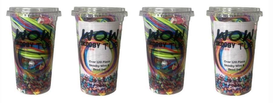 WowTub Skooby Edition: Jewelry Skooby Wire + 120 Piece Craft Kit - 4 Pack