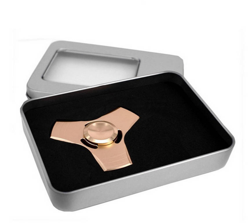 Aluminium Stress/ Fidget Tri-Spinner - Gold