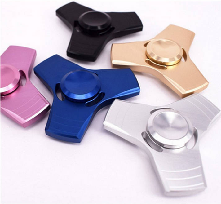 Aluminium Stress/ Fidget Tri-Spinner - Gold