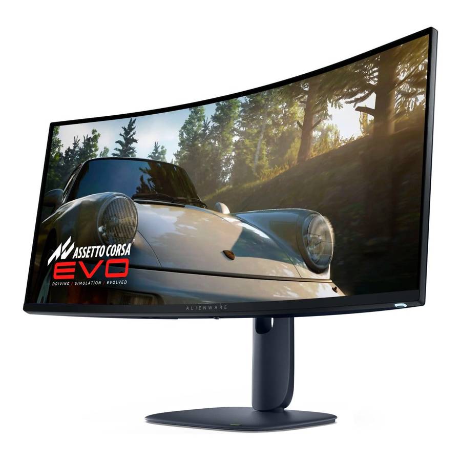 Dell Alienware AW3425DW 34.2-inch 3440 x 1440p UWQHD 21:9 240Hz 0.03ms QD-OLED Curved Gaming Moni...