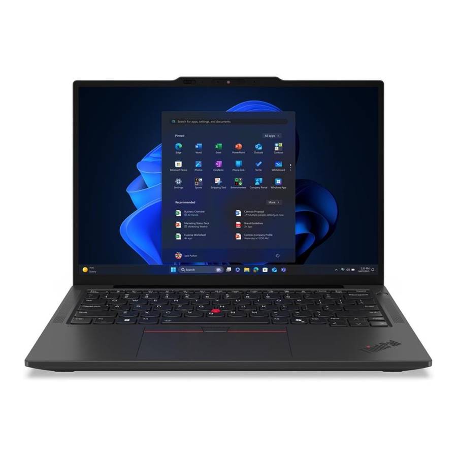 Lenovo ThinkPad X13 G6 13.3-inch WUXGA AI Laptop - Intel Core Ultra 7 255U 1TB SSD 16GB RAM LTE W...