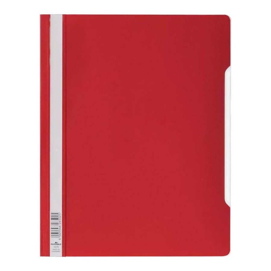 Durable Clear View A4 Project Folder Document File 50-pack Red 257303