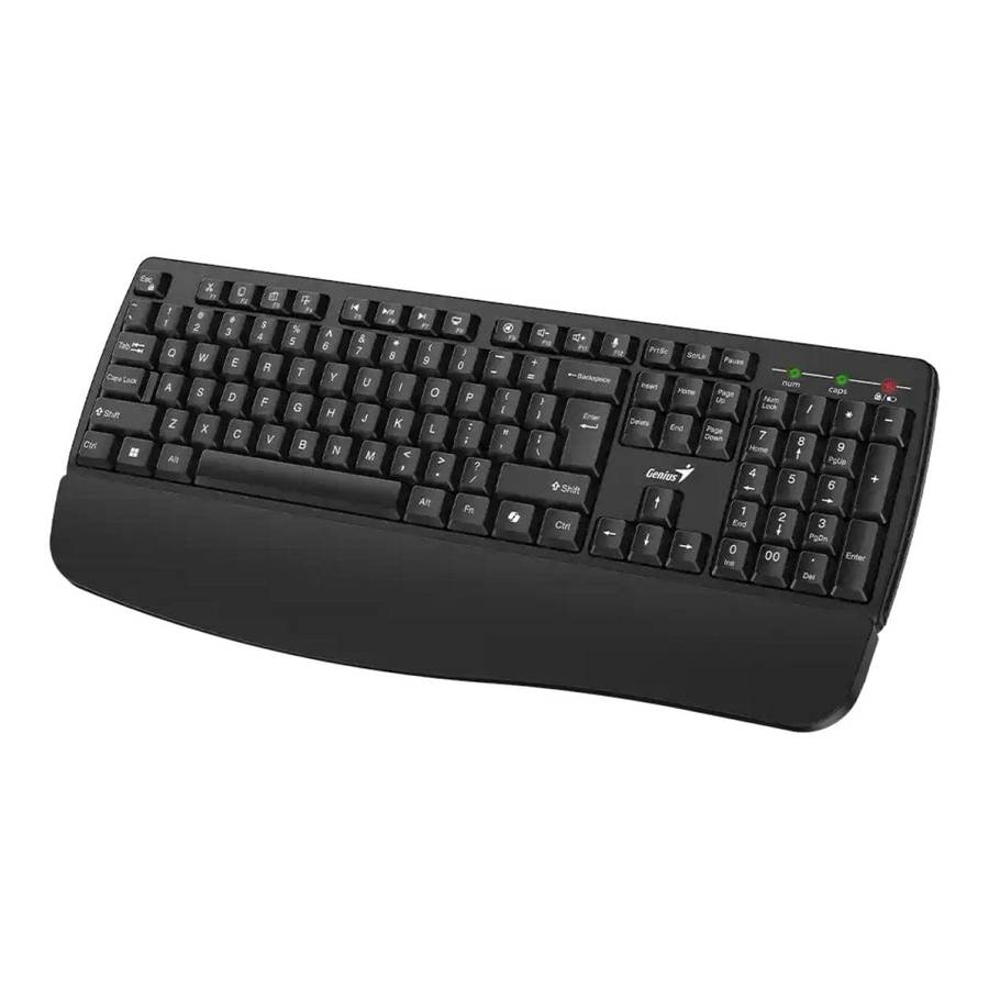 Genius KB-7123 Wireless USB-A Keyboard with Palm Rest Black 31320007400