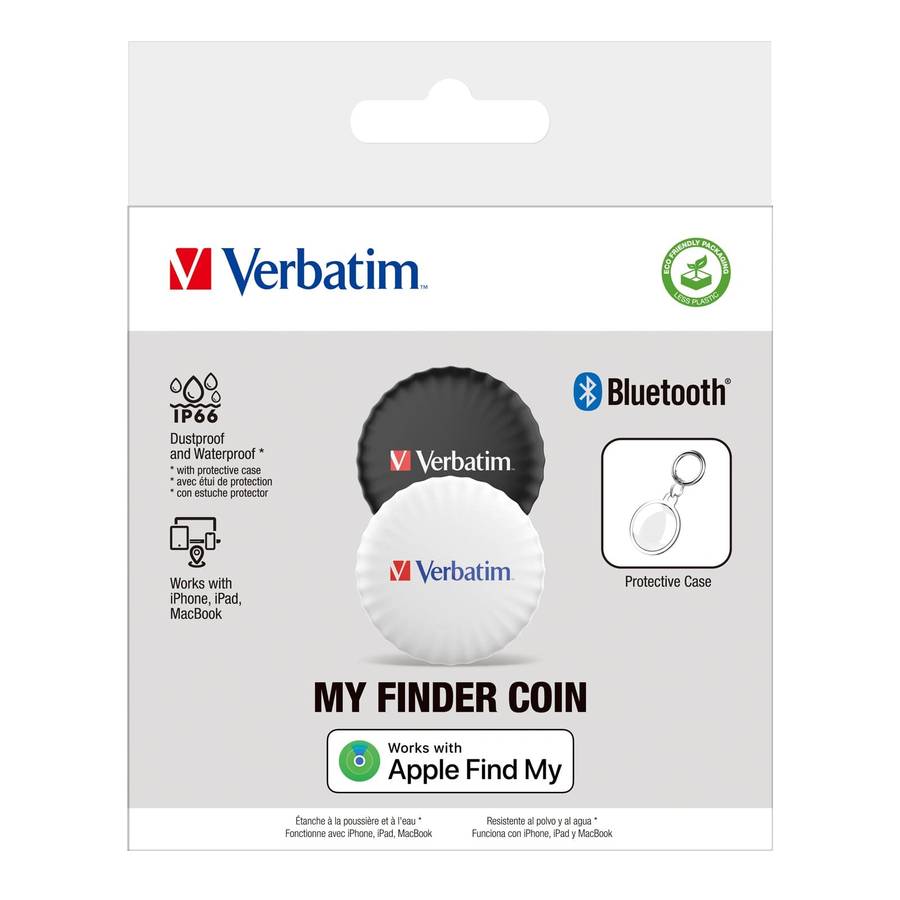 Verbatim My Finder Coin Bluetooth Tracker 2-pack 32134