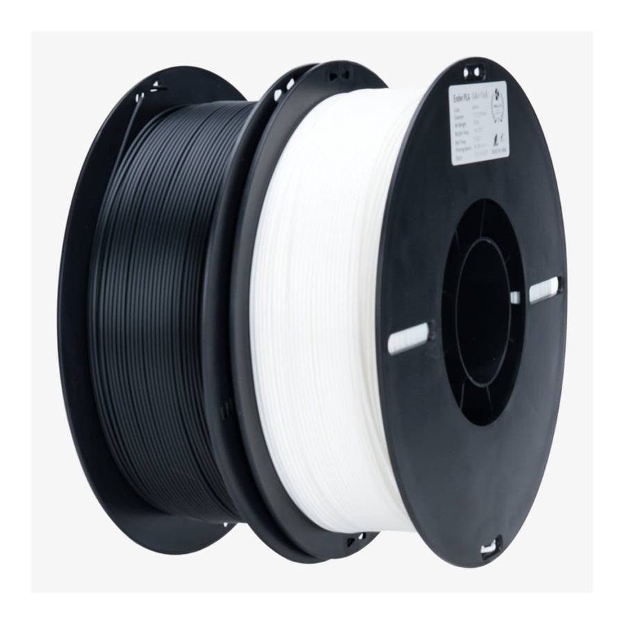 Creality 3D 2KG Ender PLA 1.75mm Filament Value Pack Black and White 3301010337