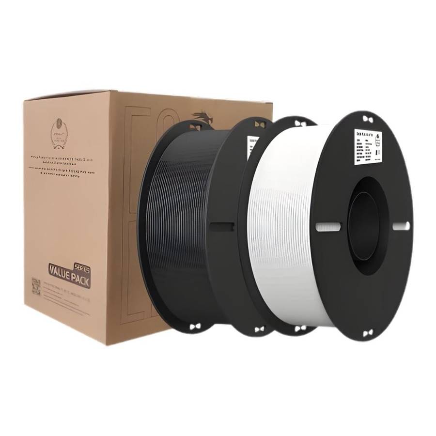 Creality 3D 2KG Ender PLA 1.75mm Filament Value Pack Black and White 3301010337