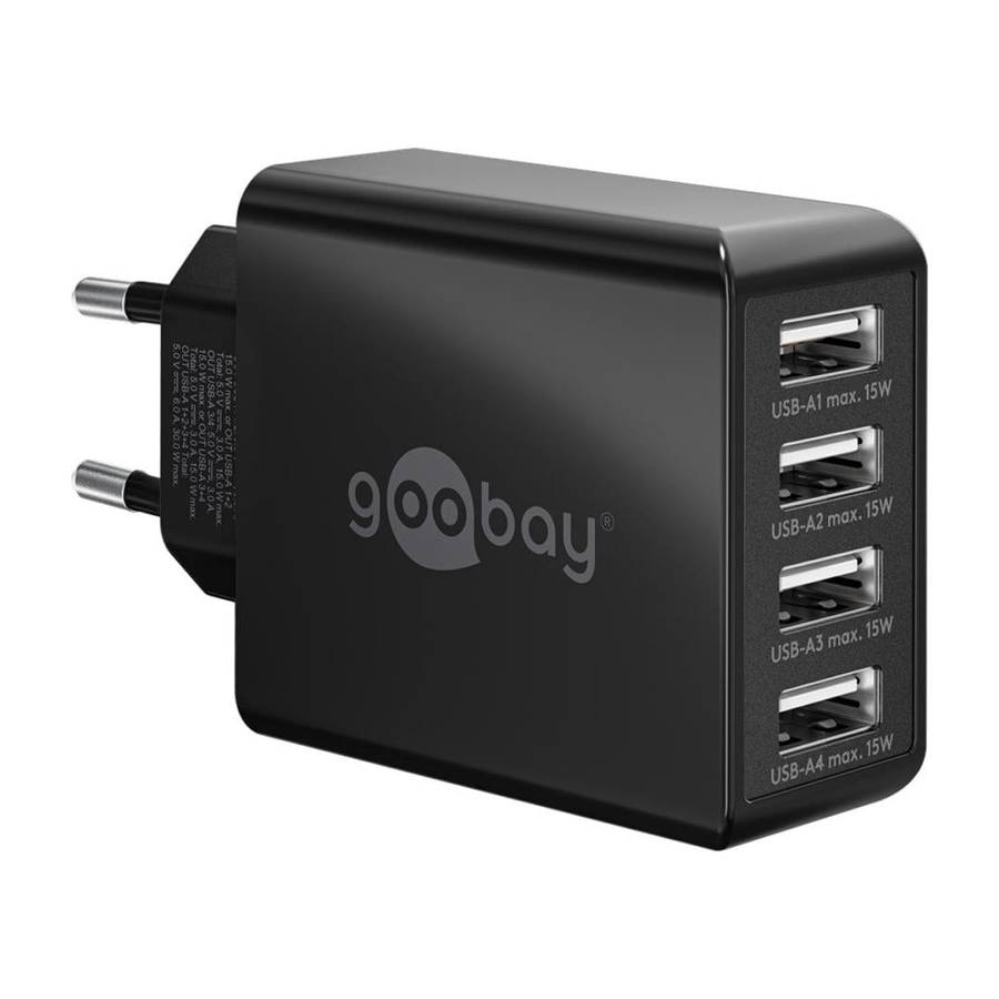 Goobay 30W 4-port USB Charger 44953