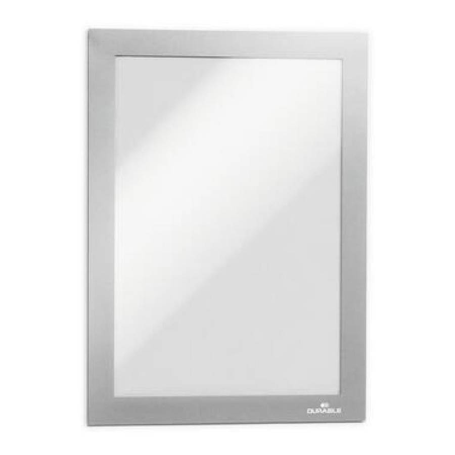 Durable DURAFRAME A3 Self Adhesive Magnetic Signage Frame 2-pack Silver 487323