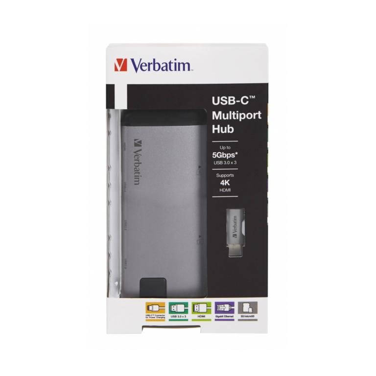 Verbatim USB-C 8-in-1 Multiport Hub 49142
