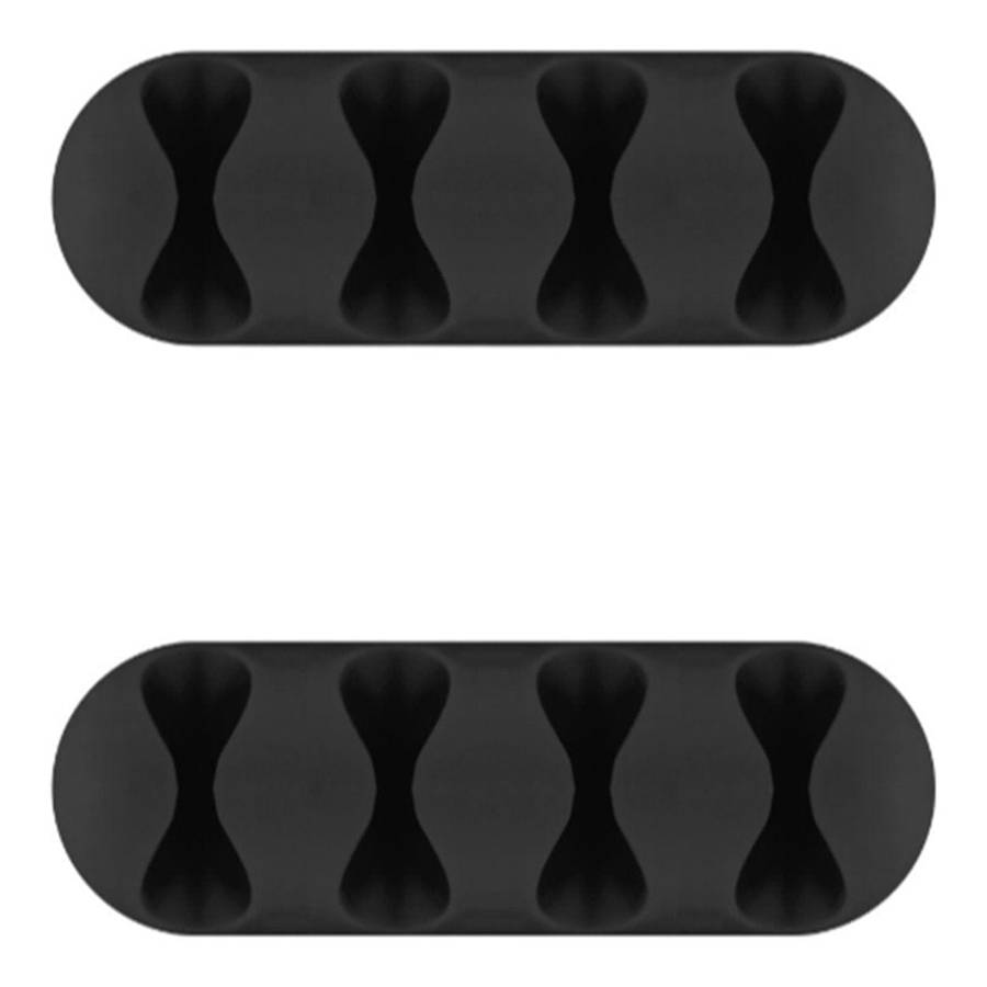 Goobay 70406 4-slot Cable Management Set Black 2-pack