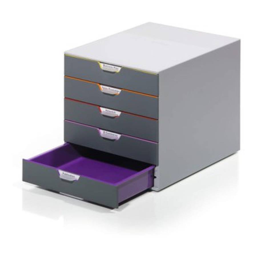 Durable VARICOLOR 5 Drawer A4 Document Storage Organizer 760527