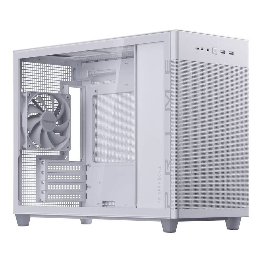 ASUS Prime AP201 Tempered Glass Micro-ATX PC Case White 90DC00G3-B39010
