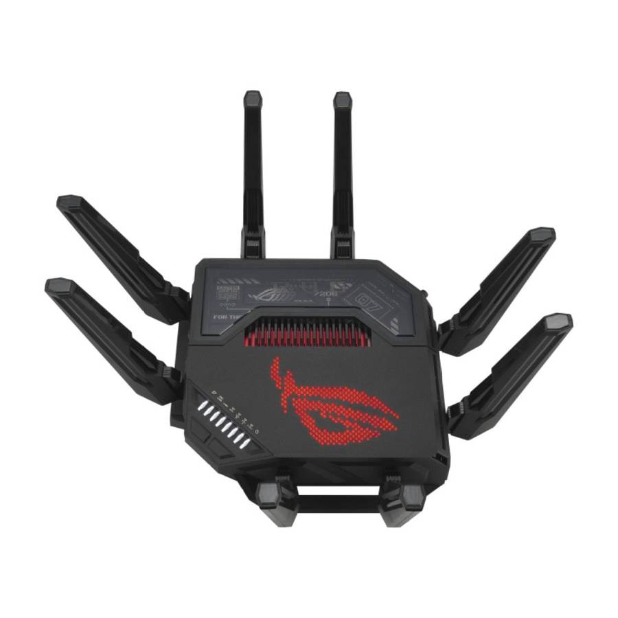 ASUS ROG Rapture GT-BE98 wireless router 10 Gigabit Ethernet Quad-band (2.4 GHz / 5 GHz-1 / 5 GHz...