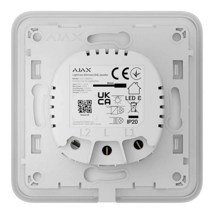 Ajax Security Dimmer SoloButton Black 98607.257.BL1