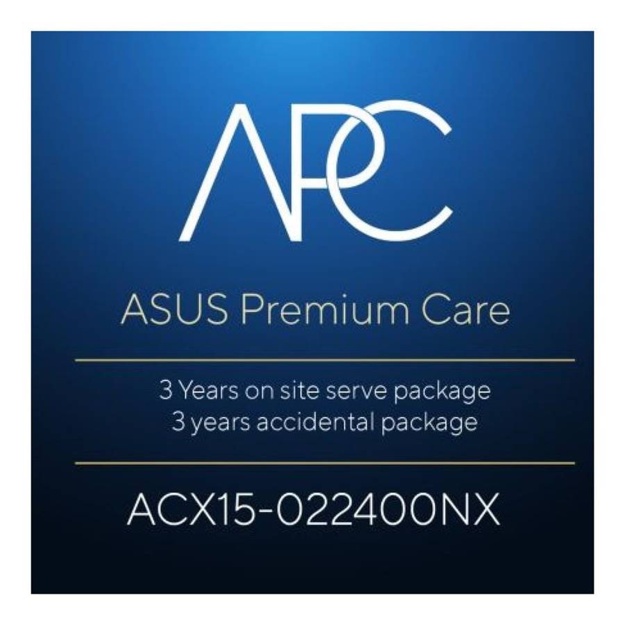 ASUS Premium Care 3-year on-site Service Upgrade and 3-year Accidental Service Package ACX15-0224...