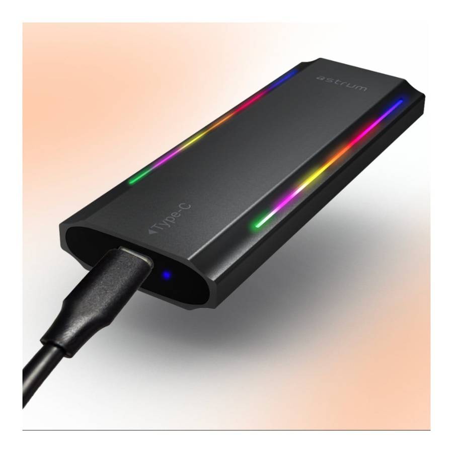 Astrum ENP4310G RGB NVMe M.2 SSD PCIe & NGFF Enclosure AENP4310GB
